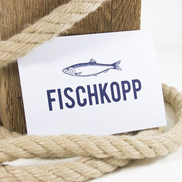 Bow & Hummingbird Postkarte Fischkopp