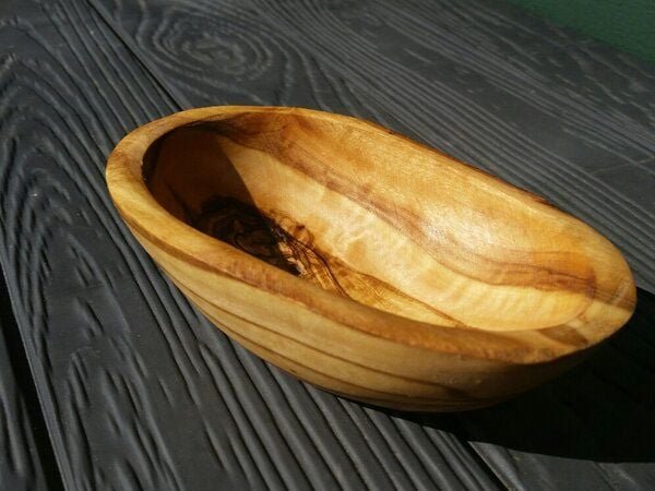 Olivenholz erleben Seifenschale oval TIEF für große Seifenstücke