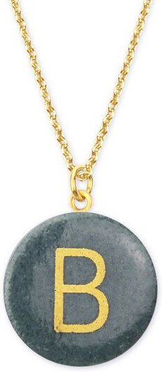 lille mus Halskette mit Porzellananhänger BUCHSTABE Porzellanschmuck