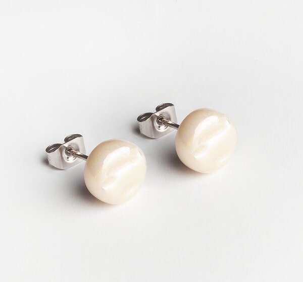 ALEXASCHA Kleine Glas Ohrstecker Rund | PUREFORM