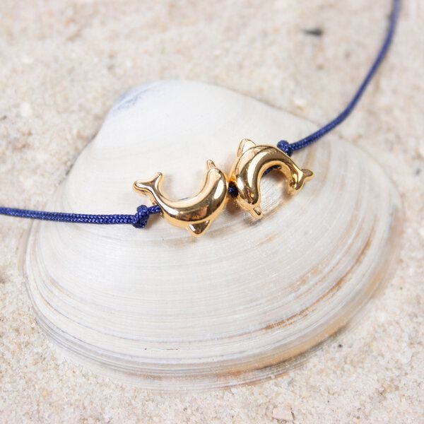 Bow & Hummingbird Armband auf Karte - Delfine - Wir Zwei sind ein gutes Team