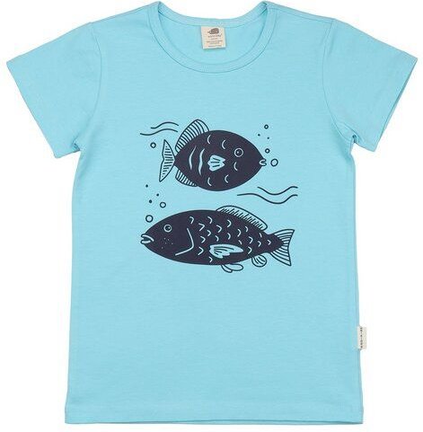 Thumbnail - Baby T-Shirt Bio-Baumwolle GOTS Dancing Whales von Walkiddy – weiches, atmungsaktives Kurzarmshirt für sensible Haut, na...