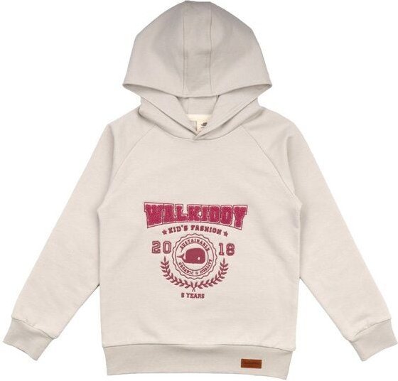 Kinder-Sweatshirt Bio-Baumwolle Pink mit Eulendesign – GOTS-zertifiziert, Walkiddy