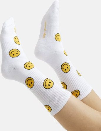 Natural Vibes Big Smiles Bio GOTS | Bunte Tennissocken | Herren Damen Socken |
