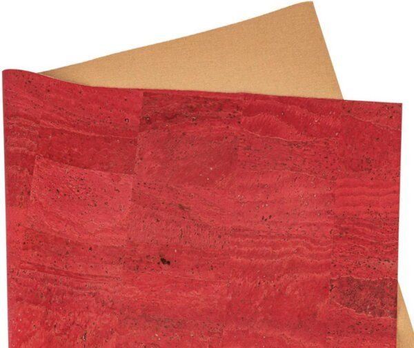 Kork-Deko Korkstoff, versch. Farben & Muster m. Trägerstoff aus Baumwolle