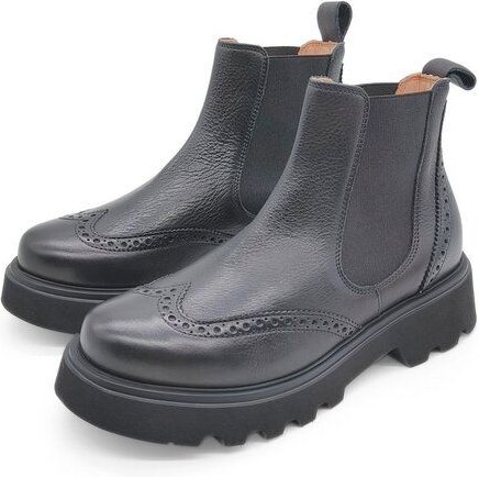 Werner Schuhe Schwarzer Chelsea Boot "Feldhamster"
