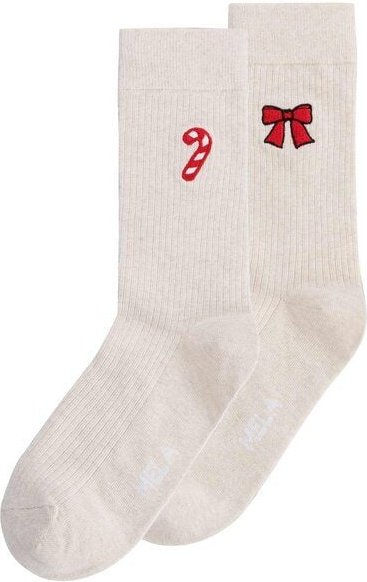 MELA Gerippte Socken Stickerei Bundle