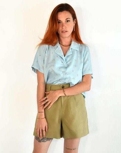 Aatise Oversize-Bluse mit kubanischem Zavi 100% EcoVero