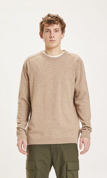 Thumbnail - KnowledgeCotton Apparel Strickpullover - Basic O-Neck Knit - aus Bio-Wolle