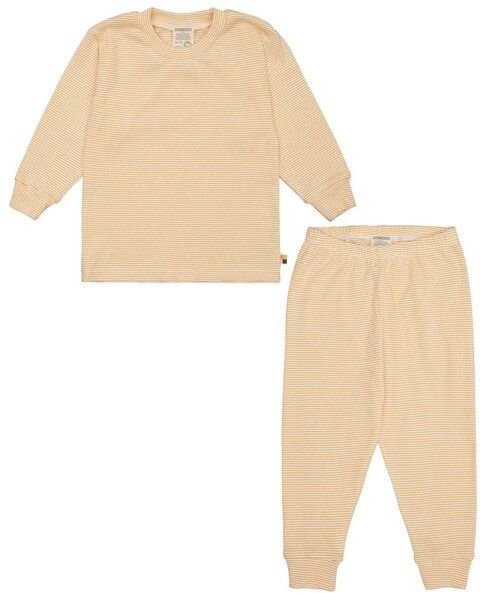 loud + proud Babys & Kinder Schlafanzug, Pyjama Streifen aus Feinripp, GOTS-zertifiziert