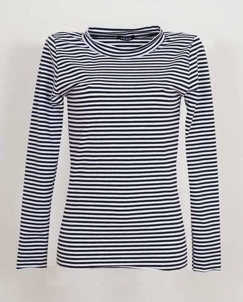 Lena Schokolade Langarm Streifen aus Bio-Jersey