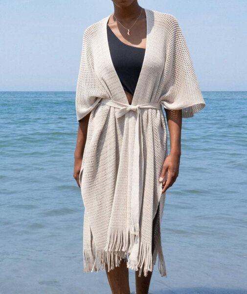 Rifò - Circular Fashion Made in Italy Brisa Netz-Cardigan aus recycelter und Bio-Baumwolle