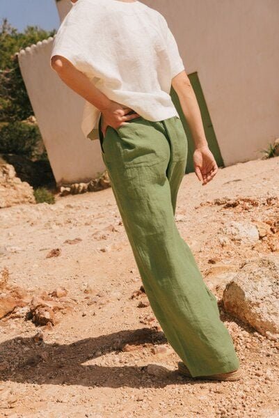 Thumbnail - AmourLinen Barbora gerade Leinenhose