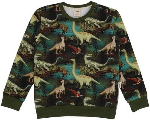 Dinasour Jungle-SweatshirtBio-Baumwolle aus 95% Baumwolle -green- GOTS-Zertifiziert – Walkiddy