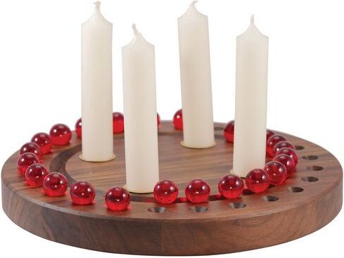 klotzaufklotz Adventskalender und Adventskranz für Stabkerzen