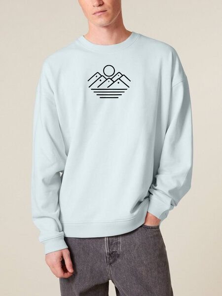Human Family Bio Unisex oversize Sweatshirt - "Mountain Silhouette"