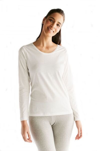 Leela Cotton Damen Langarmshirt 5 Farben Bio-Baumwolle Oberteil T-Shirt