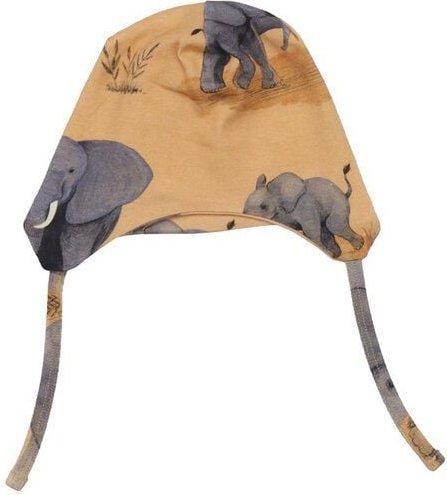 Walkiddy Nachhaltige Elephant Family Mütze - Orange, Allergikerfreundlich und Umweltschonend – GOTS zertifiziert
