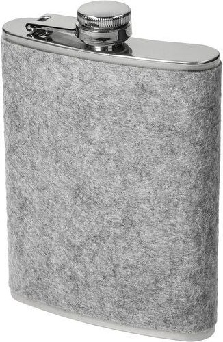 elasto Edelstahl Flachmann 170-230 ml - kompakte Taschenflasche für unterwegs