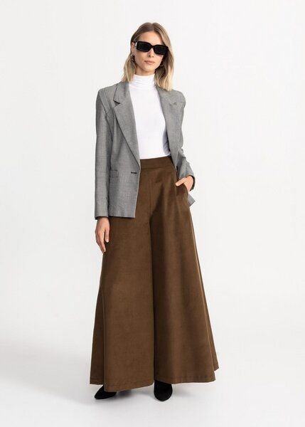 De IONESCU Damen Cordhose Palazzo – Bio & Fair produziert