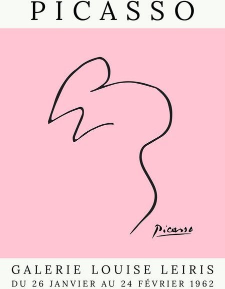 Photocircle Poster / Leinwandbild - Picasso Maus – rosa