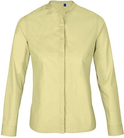 NEOBLU Damen Bluse Langarm Business verdeckte Knopfleiste Mandarinkragen