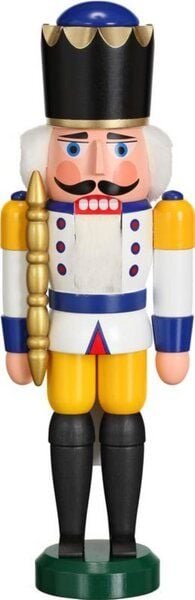 Seiffener Volkskunst eG Nussknacker aus Seiffen König Holz Figur 29 cm - Echt Erzgebirge 3 Farben wählbar