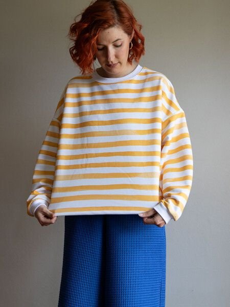 Ecostories Oversized Sweatshirt Sonnenstreifen