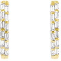 Eppi Runde Ohrringe mit Lab Grown Diamanten in Baguette-Form Hamish
