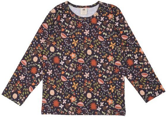 Thumbnail - Walkiddy Fancy Flowers Bio-Baumwolle Kinder Shirt - Grau - Hautfreundlich, Nachhaltig & Stilvoll – GOTS zertifiziert