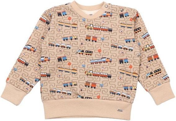 Thumbnail - Ökologisches Kinder-Sweatshirt Tiny Trains von Walkiddy - GOTS-zertifiziert, Bio-Baumwolle, allergikerfreundlich & Fair ...