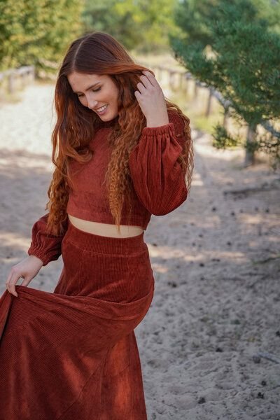 Vivien Joy Crop Cordpullover - Marleen Crop Pulli