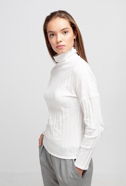 SHIPSHEIP Turtleneck Damen Shirt in Ripp-Optik aus Bio-Baumwolle