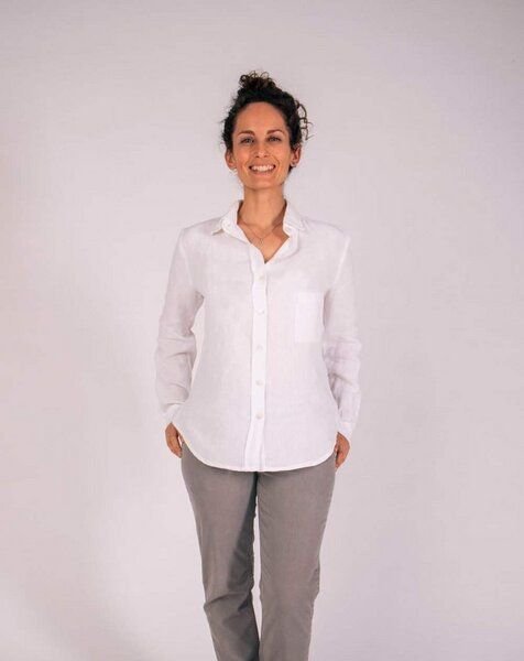 Aatise Hemdbluse aus 100% Leinen langarm Zalabis made in France