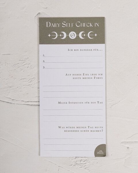 Oh Shanti Achtsamkeitsblock Daily Self Check in