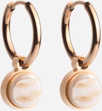 ALEXASCHA Roségold Creolen mit Anhänger | Mix & Match