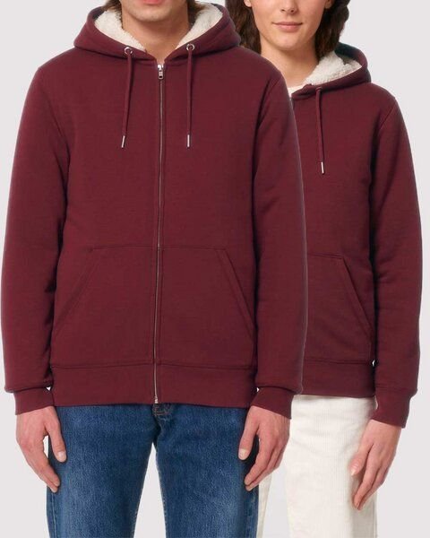 YTWOO Sherpa Hoodie, Unisex, Zip-through, nachhaltig, Bio-Baumwolle