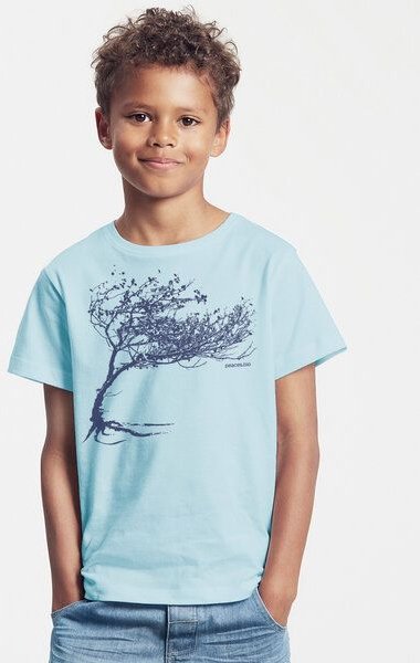 Peaces.bio - handbedruckte Biomode Bio-Kinder T-Shirt Windy Tree