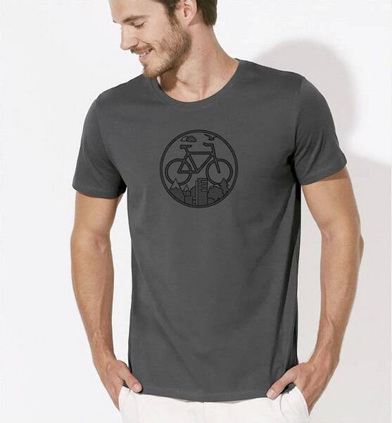 Picopoc Fahrrad / Bike T-Shirt in Grau & Schwarz