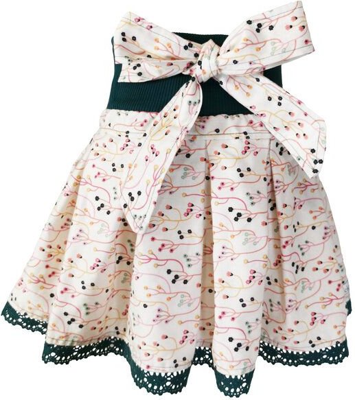 liebewicht Rock Faltenrock weiß bunt geblümt bio für Mädchen Gr.80-164