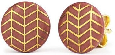 lille mus Porzellan-Ohrstecker FISCHGRÄT Porzellanschmuck