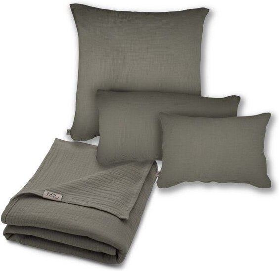 Hutch&Putch Musselin-Sommerbundle für warme Nächte (Sommerdecke 200x135 + Kopfkissenbezug nach Wahl) aus 100% Bio-Baumwo...