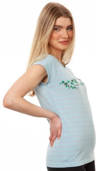 FellHerz Damen T-Shirt Efeumädchen striped light blue mint Bio Fair und Vegan