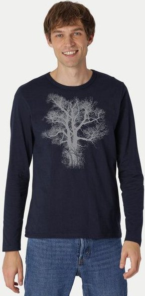 Peaces.bio - handbedruckte Biomode Bio-Herren-Langarmshirt "Chestnut"