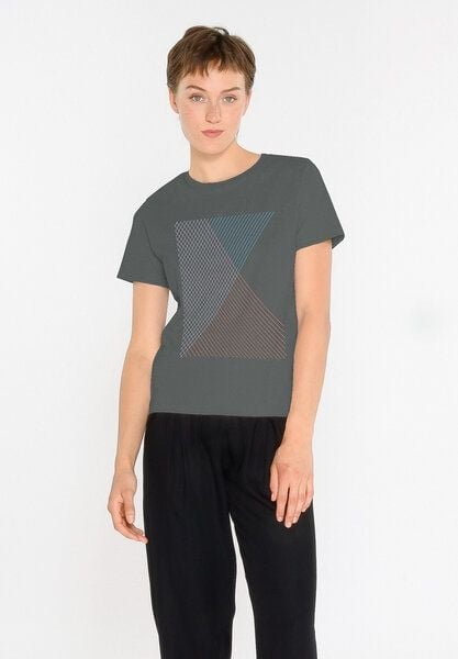 ThokkThokk Damen Print T-Shirt SPACEGRID aus Biobaumwolle