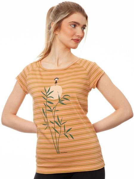 FellHerz Damen T-Shirt Sunset Girl triple striped Bio Fair und Vegan