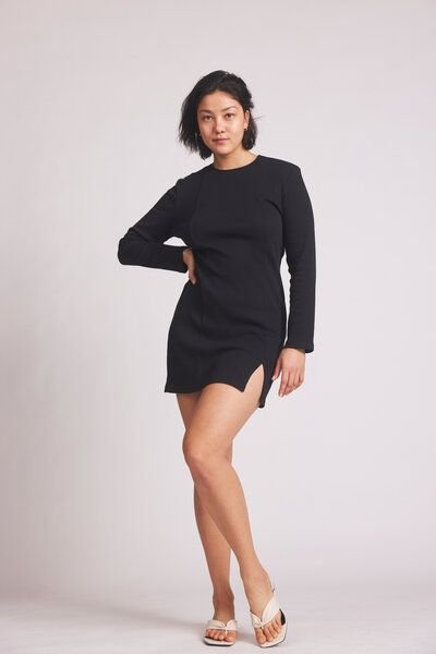 Thumbnail - Baìge the Label Brandi - kurzes Kleid mit Schlitz