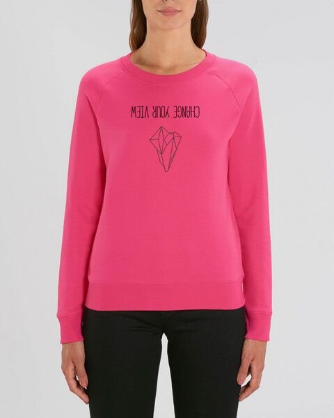 Human Family Bio Damen Rundhals Sweatshirt "Feel - Change your view" - in 7 Farben