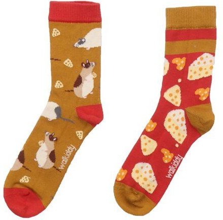 Baby Socken Bio-Baumwolle Gelb – weiche Walkiddy Söckchen mit Mäuse-Motiv, elastisch & vegan – nachhaltige, hautfreundli...
