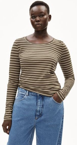 ARMEDANGELS ENRICCAA STRIPES Damen Longsleeve Slim Fit aus Bio-Baumwolle